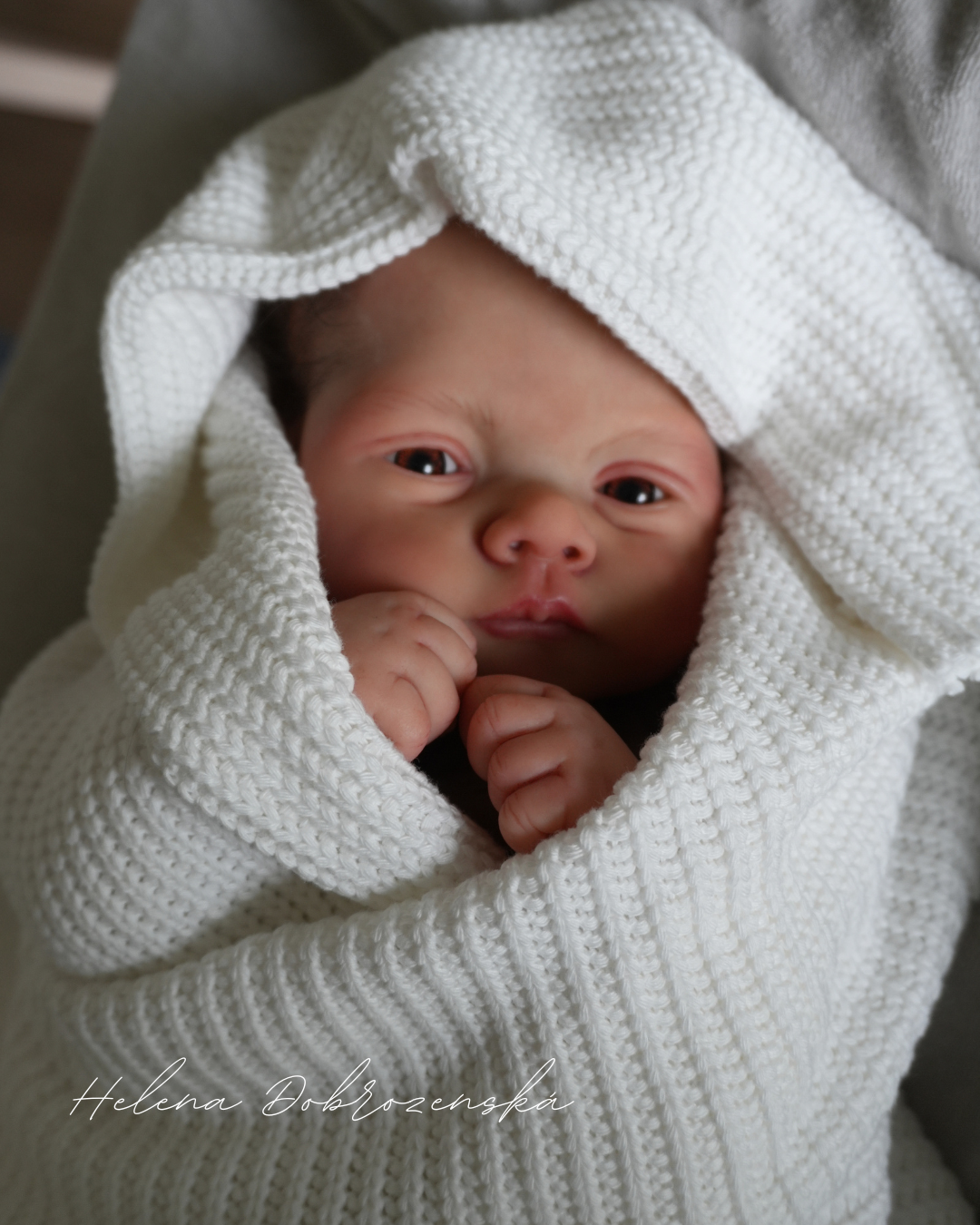 Koukací reborn miminko z kitu Lilly - Joanna Kazmierczak