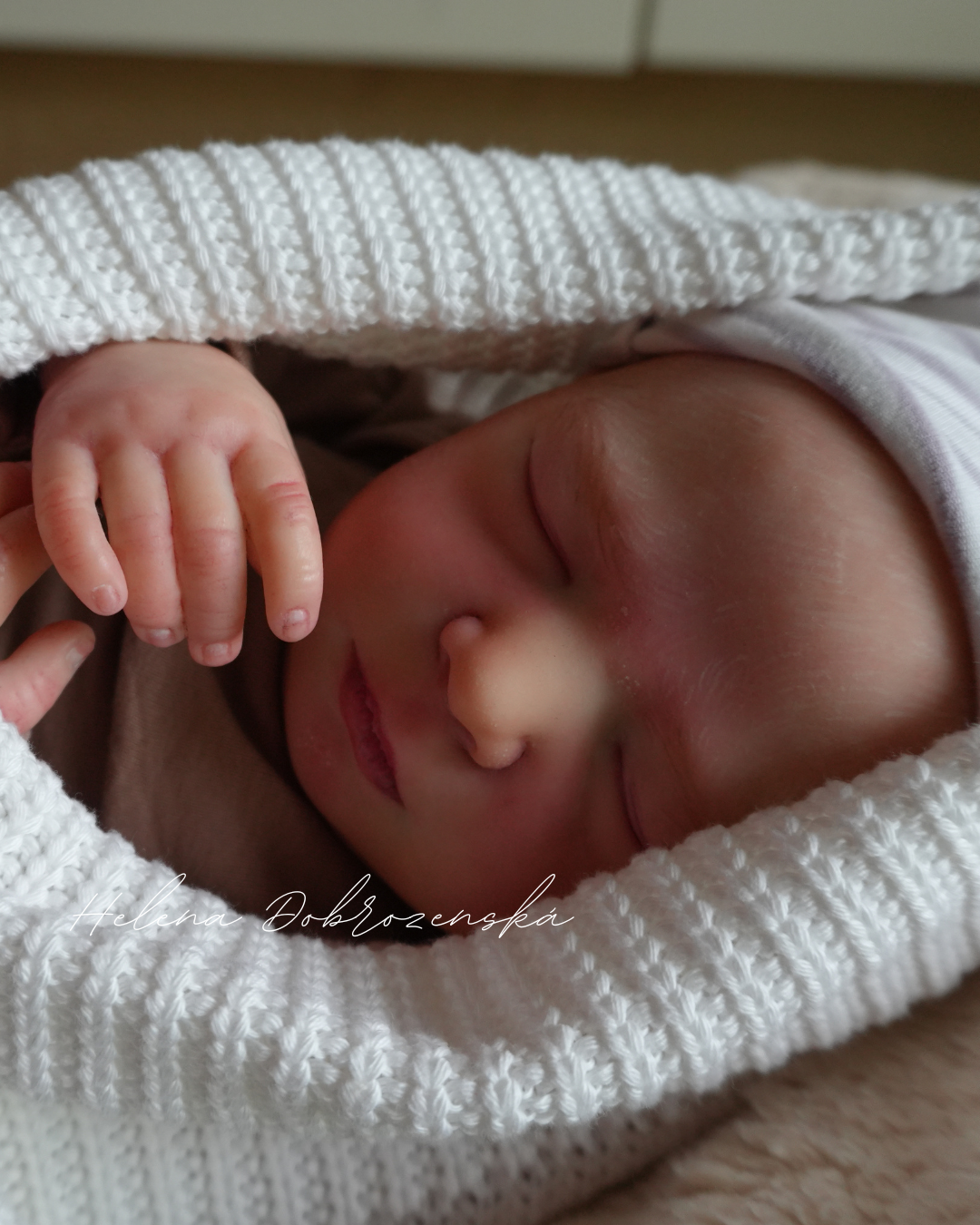 Reborn miminko z kitu Brittany Realborn před dokončením vlásků