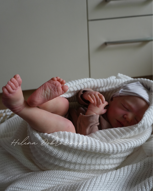 Reborn miminko z kitu Brittany Realborn před dokončením vlásků