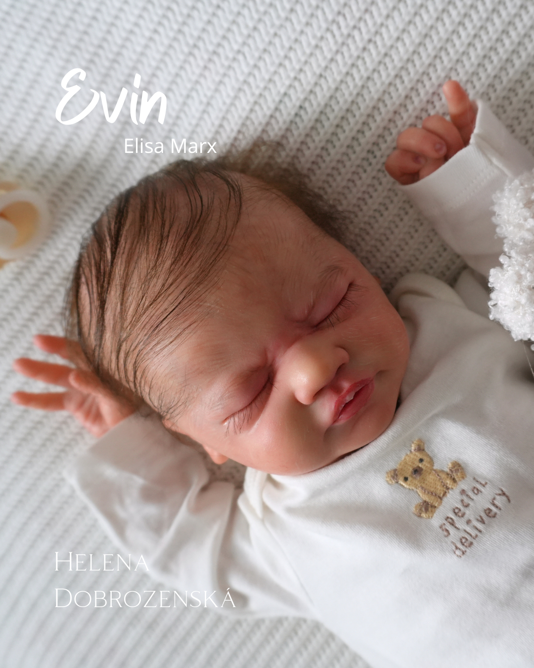 Reborn panenka / miminko Evin - na objednávku