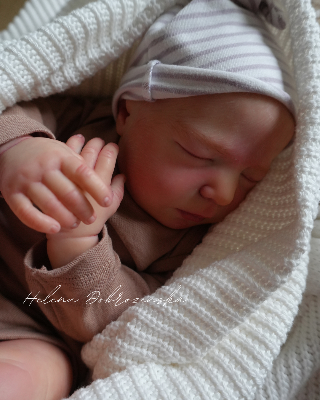 Reborn miminko z kitu Brittany Realborn před dokončením vlásků