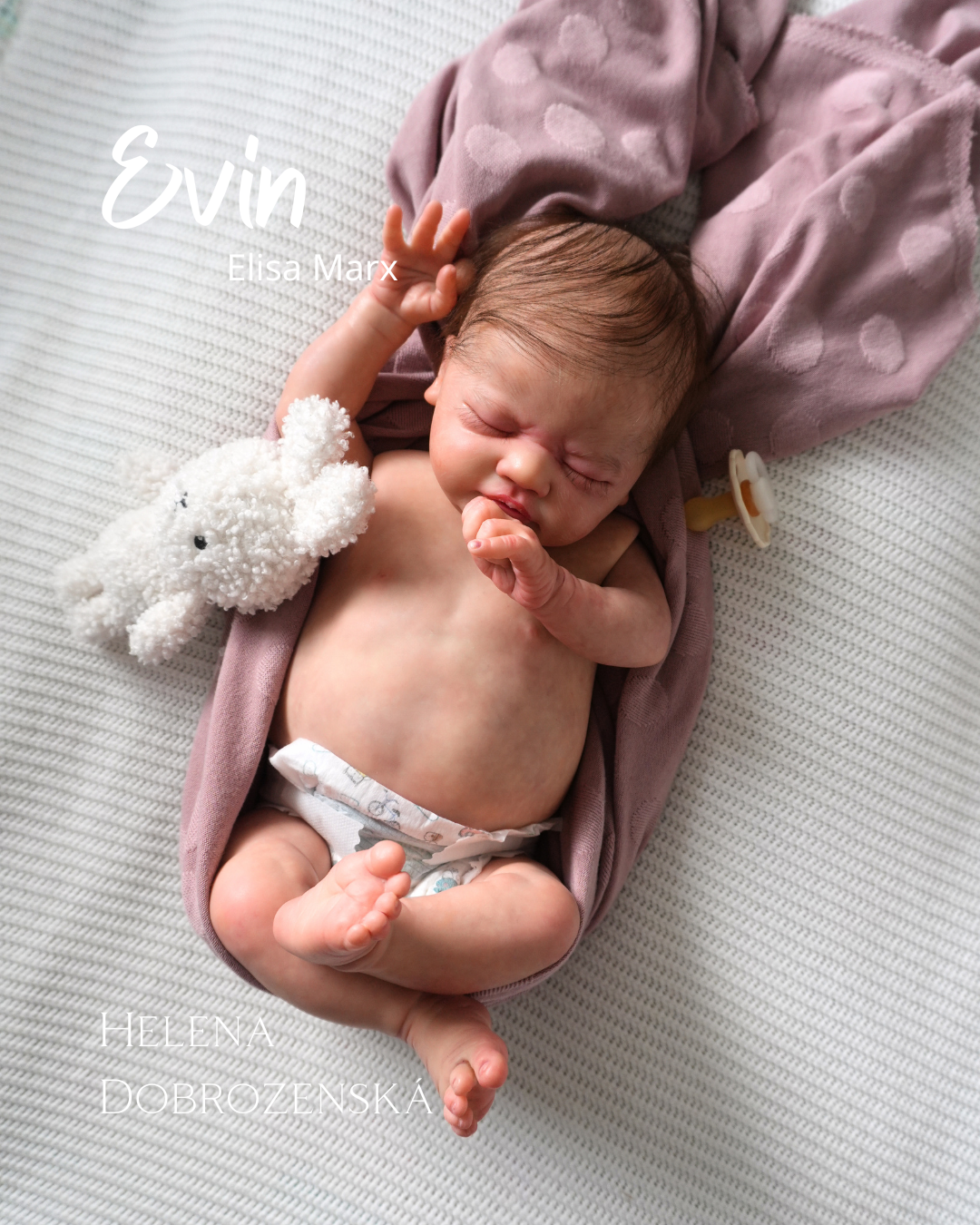 Reborn panenka / miminko Evin - na objednávku