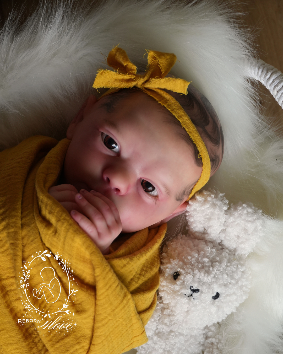 Krásná koukací umělecká reborn panenka Evelyn