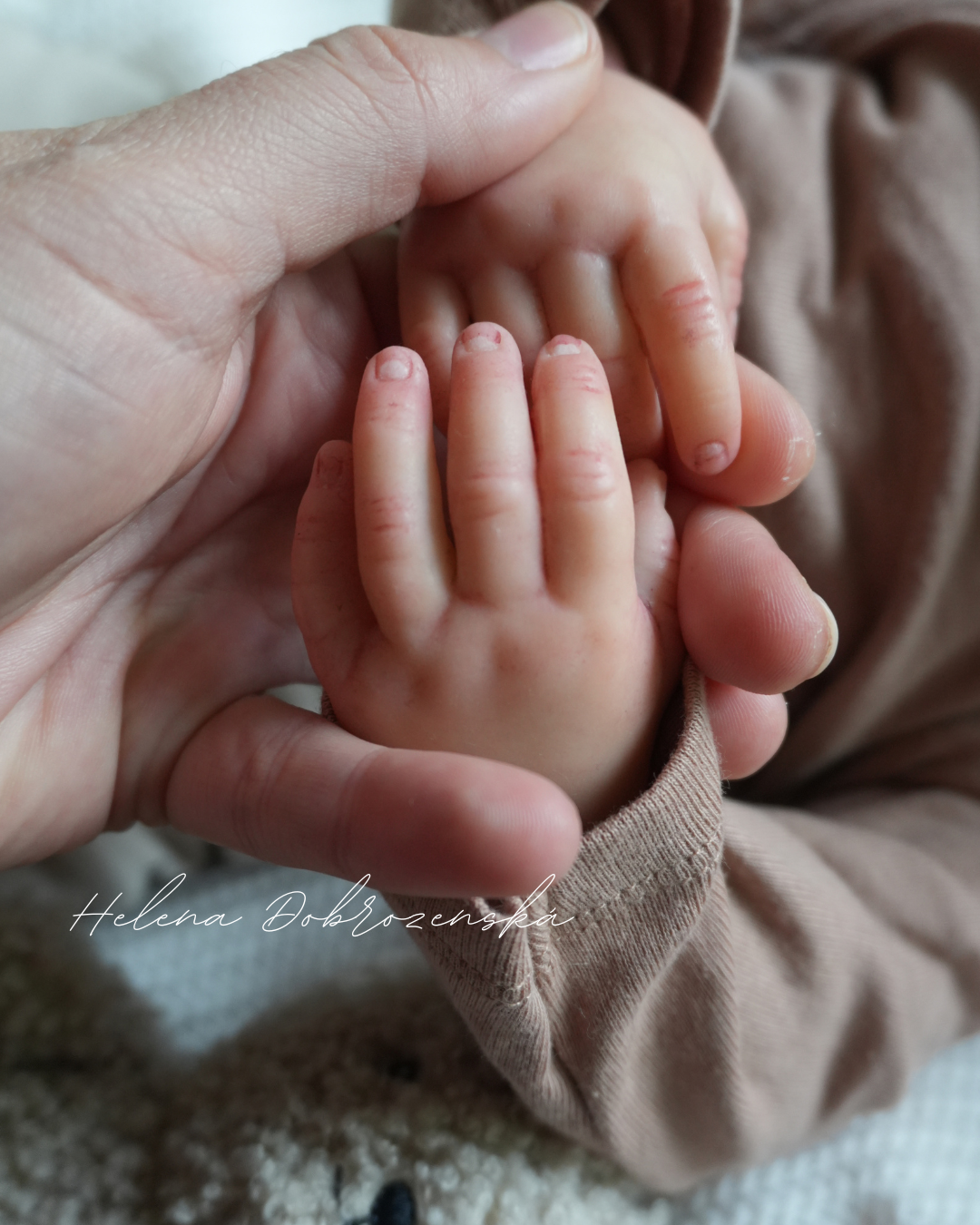 Reborn miminko z kitu Brittany Realborn před dokončením vlásků
