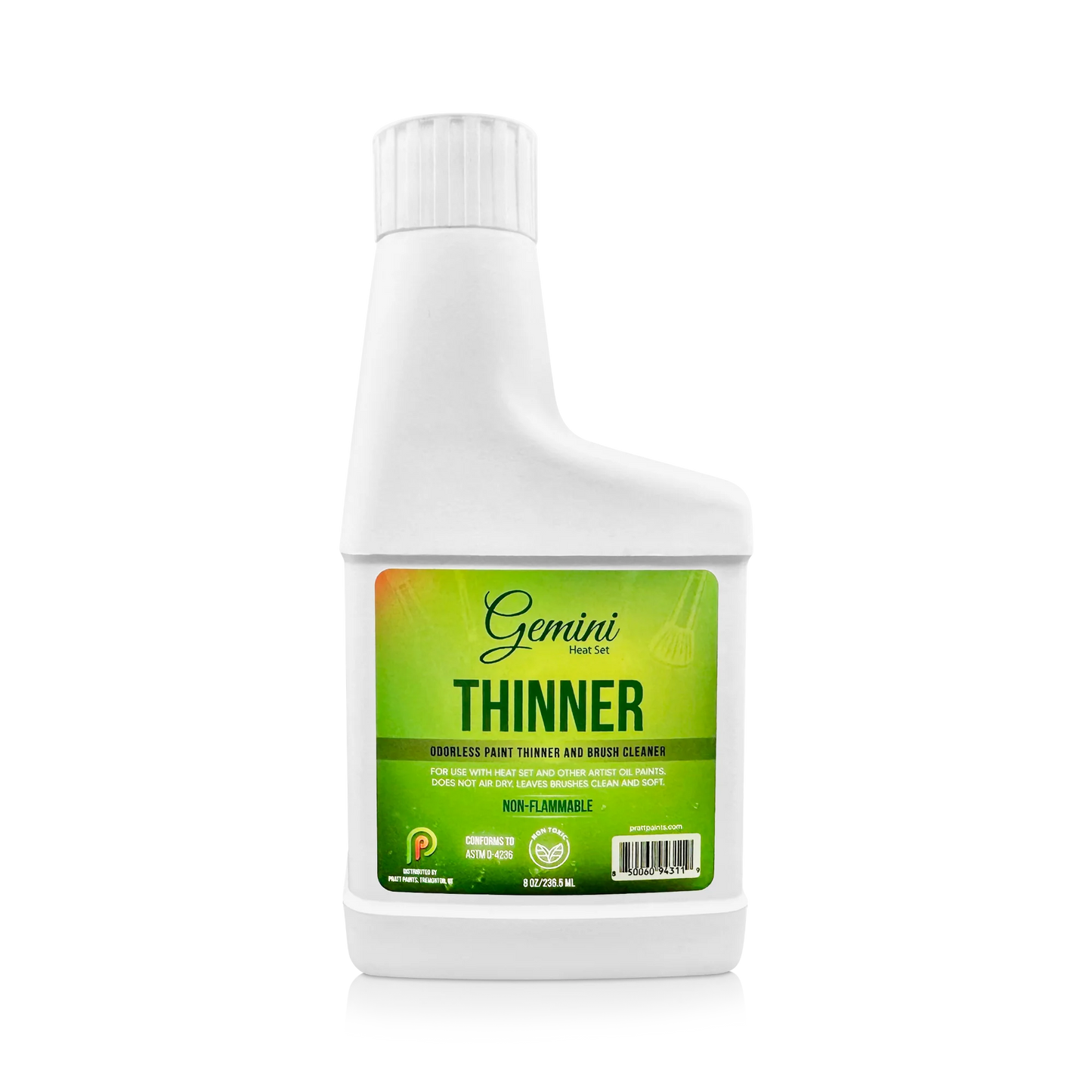 Ředidlo pro olejové vypalovací barvy bezzápachové Heat Set Thinner Gemini™ 236 ml.