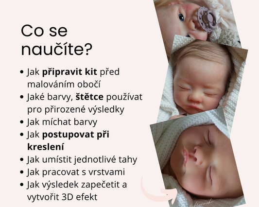 📽️ Online kurz pro rebornistky "Malované obočí s vypalovacími barvami"