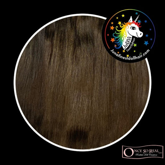 Ju&Na Finest Doll Hair – rovné až lehce vlnité (Medium Brown, 10 g)